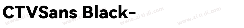 CTVSans Black字体转换